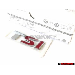 Original VW TSI Rear Badge Emblem Chrome Red - 5K0853675N GQF