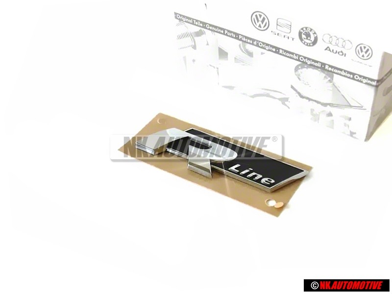 Original VW R LINE Side Badge Emblem Chrome - 5K0853688A FXC