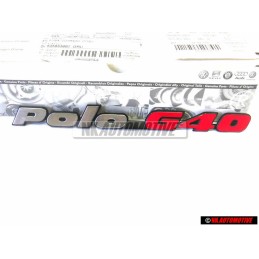Original VW POLO G40 Rear Boot Badge Emblem Chrome Red - 871853687E VD9
