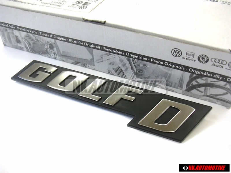 Original VW GOLF D Rear Boot Badge Emblem Brushed Silver - 171853687P