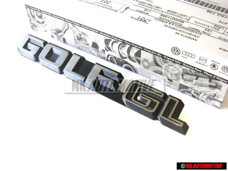 Original VW GOLF GL Rear Trunk Boot Badge Emblem Chrome - 191853687B GX2