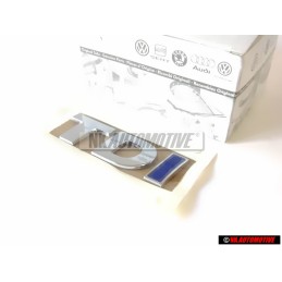 Original VW TDI Rear Trunk Boot Badge Emblem Chrome Blue - 5K0853675AJHCE