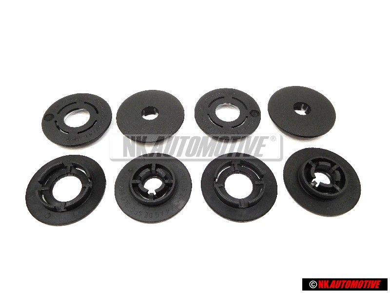 Original VW 1 Set Atachment Buttons For Floor Mat Black - 3C0061795 9B9