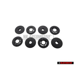 Original VW 1 Set Atachment Buttons For Floor Mat Black - 3C0061795 9B9