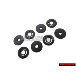 Original VW 1 Set Atachment Buttons For Floor Mat Black - 3C0061795 9B9