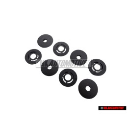 Original VW 1 Set Atachment Buttons For Floor Mat Black - 3C0061795 9B9