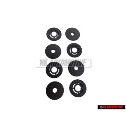 Original VW 1 Set Atachment Buttons For Floor Mat Black - 3C0061795 9B9