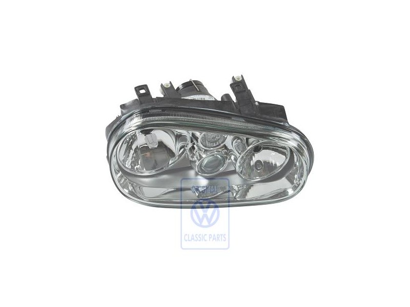 Original VW Halogen Twin Headlights With Halogen Fog Lights - 1J2941018D