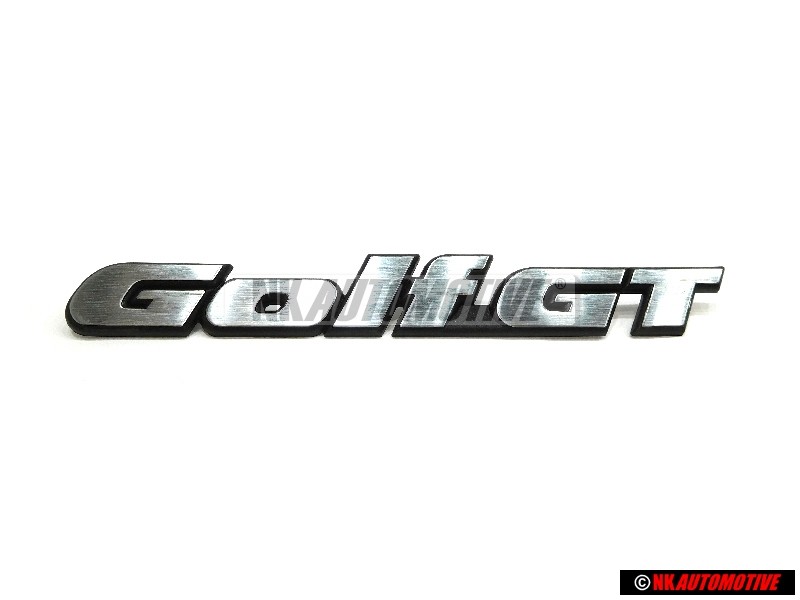 Original VW GOLF GT Rear Boot Badge Emblem Brushed Silver - 191853687M GX2
