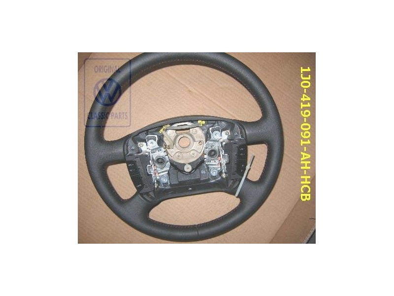 Original VW Multifunction Steering Wheel Black/Tropical Orange - 1J0419091AHHCB