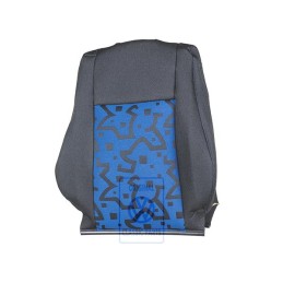 Original VW Backrest Cover (Fabric) Blue/Black - 1J0881805BQFVS