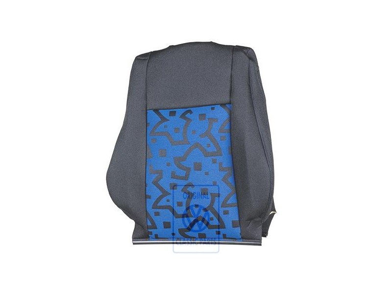 Original VW Backrest Cover (Fabric) Blue/Black - 1J0881805BQFVS