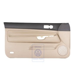 Original VW Door Panel Trim Leather Black/Light Beige - 1J3867011CGFWZ