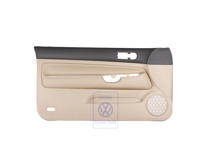 Original VW Door Panel Trim Leather Black/Light Beige - 1J3867011CGFWZ