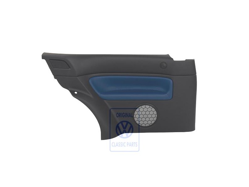Original VW Side Panel Trim (Leather) Black/Jazz Blue - 1J3867043CCHSE