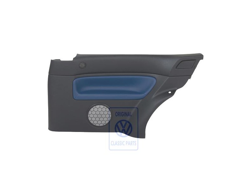Original VW Side Panel Trim (Leather) Black/Jazz Blue - 1J3867044CNHSE