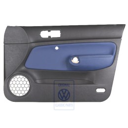 Original VW Door Panel Trim (Leather) Black/Orbitblue - 1J4867012DCGEC