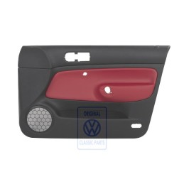 Original VW Door Panel Trim (Leather) Red - 1J4867012EKLLD