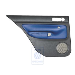 Original VW Door Panel Trim (Leather) Black/Orbitblue - 1J6867211AHGEC