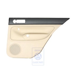 Original VW Door Panel Trim (Leather) Black/Light Beige - 1J6867212ATFWZ