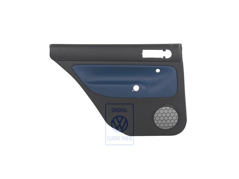 Original VW Door Panel Trim (Leather) Black/Orbitblue - 1J9867211ALGEC