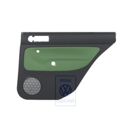 Original VW Door Panel Trim (Leather) Black/Cosmic Green - 1J9867212ALGED