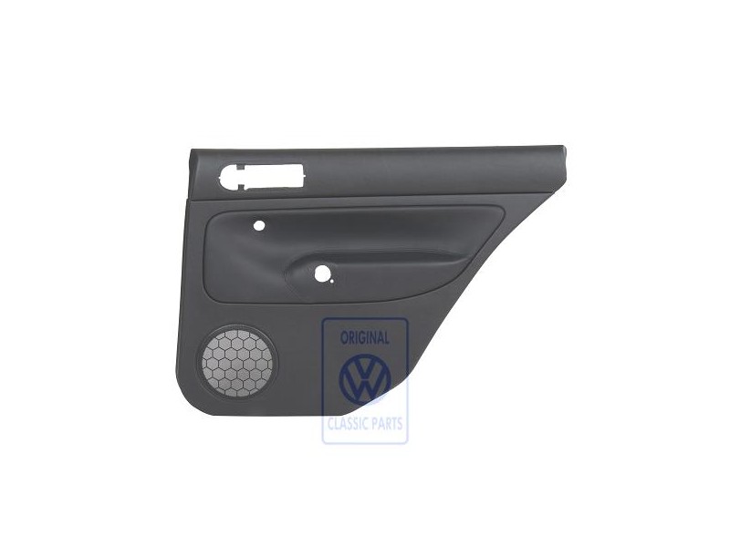 Original VW Door Panel Trim (Leather) Black/Black - 1J9867212ALGEN