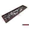 VW Classic Parts GTI 16V G60 License Number Plate Holder Frame Surround
