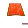 Original VW Sticker OIL LEVEL ABOVE MAXIMUM - 037010049R