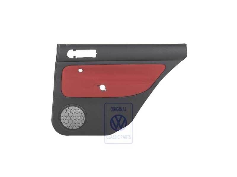 Original VW Door Panel Trim (Cloth) Black/Tropical Orange - 1J9867212Q GHF