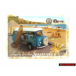 VW Classic Parts Vintage Bus Typ2 Type 2 T2 Metal Hard Postcard - ZCP902271