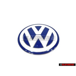 Original VW Engine Cover Badge Emblem White Blue - 06A103940G