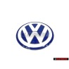 Original VW Engine Cover Badge Emblem White Blue - 06A103940G