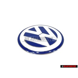Original VW Engine Cover Badge Emblem White Blue - 06A103940G