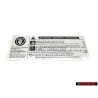 Original VW Sticker Overfilled Engine Oil Can Damage Catalyst - 701010002A