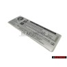 Original VW Sticker Overfilled Engine Oil Can Damage Catalyst - 701010002A