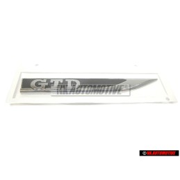 Original VW GTD Side Badge Emblem Chrome Black - 5G0853688BBCMT