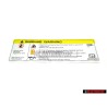 Original Audi Sign 'Caution' High Voltage Turn Off Engine - 8K0010520D