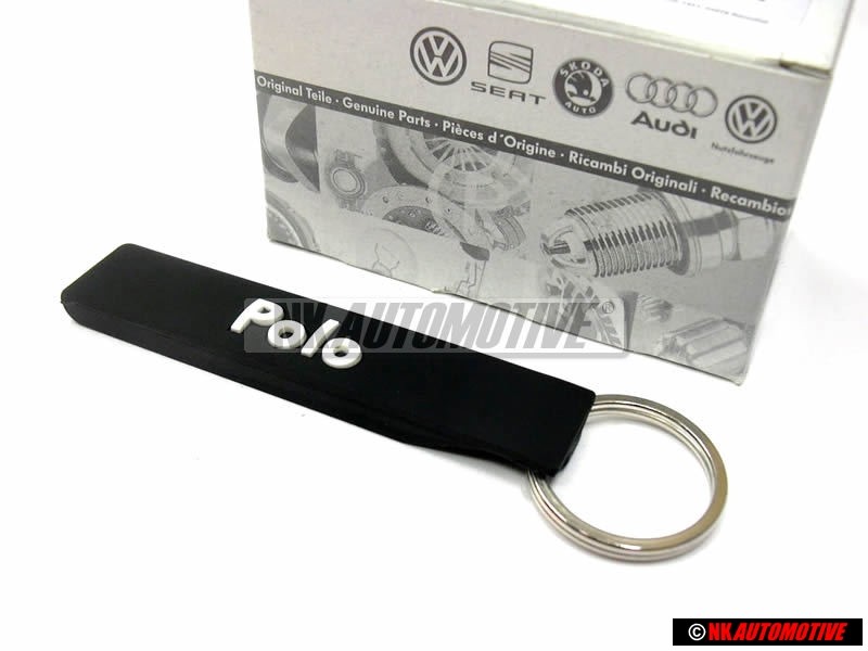 Original VW Polo Keychain Keyring Key Fob Black - 6R0087013 041