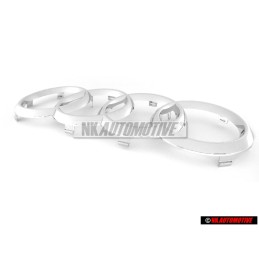 Original Audi Rings Front Grill Badge Emblem Chrome - 8T0853605