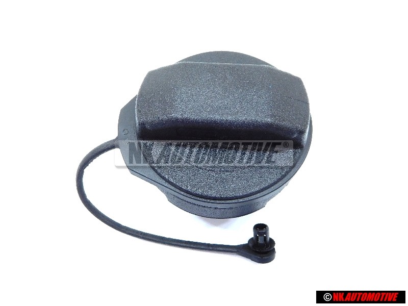 Original VW Cap With Retaining Strap For Fuel Tank Satin Black - 1J0201550AS9B9