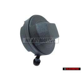 Original VW Cap With Retaining Strap For Fuel Tank Satin Black - 1J0201550AS9B9