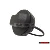 Original VW Cap With Retaining Strap For Fuel Tank Satin Black - 1J0201550AS9B9