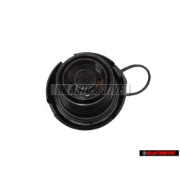Original VW Cap With Retaining Strap For Fuel Tank Satin Black - 1J0201550AS9B9