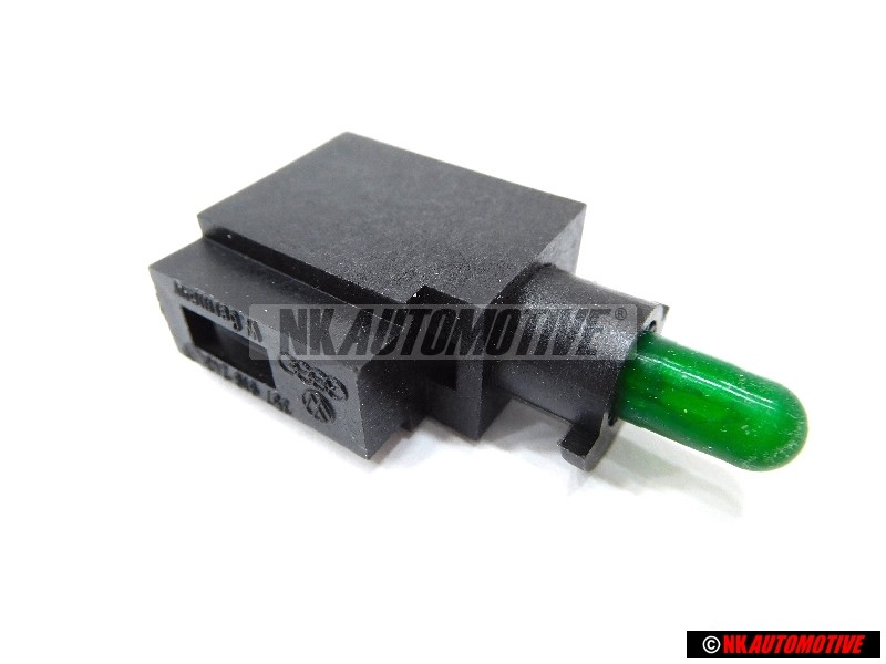Original VW Bulb Carrier With Bulb Green - 357919243A K25