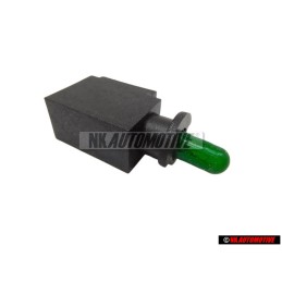 Original VW Bulb Carrier With Bulb Green - 357919243A K25
