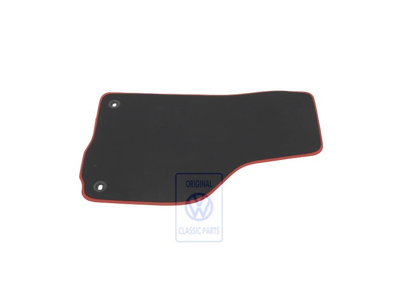 Original VW Floor Mat Black/Tropical Orange - 1K1864436E WNA