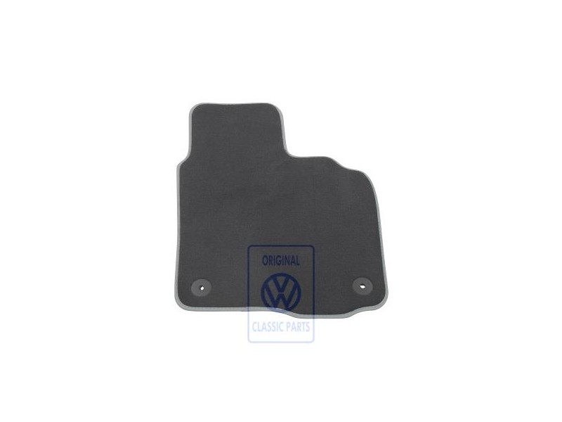 Original VW Floor Mat Black/Crystal Grey - 1K2864436C YRD