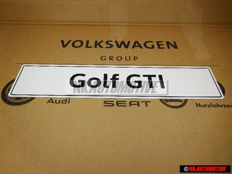 Original VW Golf GTI Number Plate (Self-Adhesive) - 5K0071801H