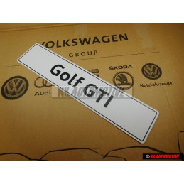 Original VW Golf GTI Number Plate (Self-Adhesive) - 5K0071801H